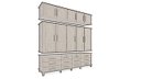 Ver imagem 2 de Guarda Roupa Berlim Quarto Casal 5 Portas 12 Gavetas com Maleiro Luapa Móveis