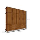 Ver imagem 4 de Guarda Roupa Berlim Quarto Casal 5 Portas 12 Gavetas com Maleiro Luapa Móveis