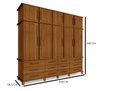 Ver imagem 4 de Guarda Roupa Berlim Quarto Casal 5 Portas 12 Gavetas com Maleiro Luapa Móveis