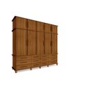 Ver imagem 1 de Guarda Roupa Berlim Quarto Casal 5 Portas 12 Gavetas com Maleiro Luapa Móveis