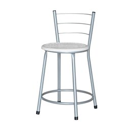 Banqueta Baixa Ratan Cinza Retro   - 1
