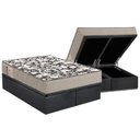 Ver imagem 1 de Conjunto Box Baú Queen: Colchão Espuma Ortobom D26 Physical Ultra Resistente + Base Crc Suede Gray