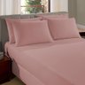 Lençol Casal Com Elástico 100% Algodão Em Malha Vivaldi Rosa Camafeu Sul Brasil - 1