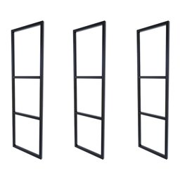3 Suportes Prateleira Tripla Estilo Industrial Parede Teto - 1