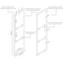 Ver imagem 3 de 3 Suportes Prateleira Tripla Estilo Industrial Parede Teto