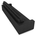 Ver imagem 7 de Sofá Retrátil 4 Lugares 284cm 3 Módulos Nero Couro Preto G52 - Gran Belo