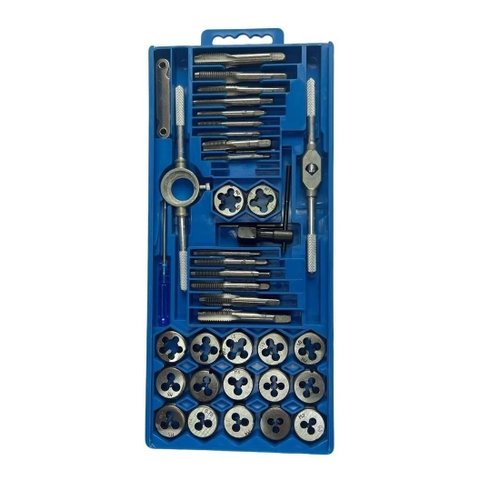 Jogo Macho e Tarracha com 40 Peças Tungstênio para Metal