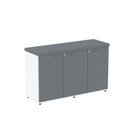 Ver imagem 3 de Armário para Escritório com 3 Portas com Chave 121,5cm PE40 Cinza