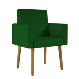 Poltrona Nina Escritório Recepção Pés Palito - Balaqui Decor Cor:verde - 1