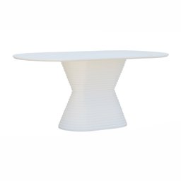Mesa de Jantar Apollo Tampo Oblongo 180x90cm Branco - 1