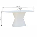Ver imagem 2 de Mesa de Jantar Apollo Tampo Oblongo 180x90cm Branco
