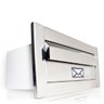 Caixa De Correio Moderna Modelo Luxo Para Muro, Parede - Inox - 1