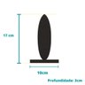 Estatueta Prancha Sup Wave / Stand-Up Paddle - Decoração / Toque 3D:Preto - 4