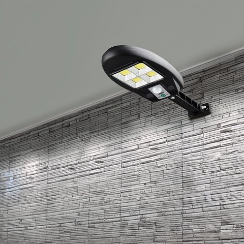 Luminária Lâmpada Solar 48 Leds C/ Sensor 5m 17x12,5cm