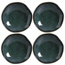 Ver imagem 1 de Jogo 4 Pratos Fundos 21cm Cerâmica Orgânico Oceano Azul Porto Brasil Stoneware Sopa Caldo