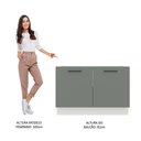 Ver mais imagens de Balcão de Pia Madesa Agata 2 Portas - Branco/Cinza