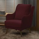 Ver imagem 6 de Kit 2 Poltronas Decorativas Catar com Tachas Veludo Marsala - Gran Belo