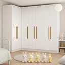 Ver imagem 7 de Guarda-Roupa Infantil 7 Portas Jasmim Branco