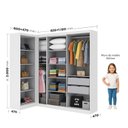 Ver imagem 3 de Guarda-Roupa Infantil 7 Portas Jasmim Branco
