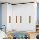 Ver mais imagens de Guarda-Roupa Infantil 7 Portas Jasmim Branco