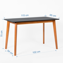 Ver imagem 3 de Mesa de Escritório Space 115cm Espresso Móveis Preto e Mel