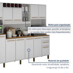 Armário para Cozinha 13 Portas 2 Gavetas Agata  - 5