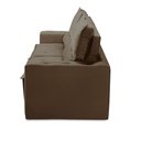 Ver mais imagens de Sofá Retrátil e Reclinável 3 lugares com Molas 1,80m Livia Suede Marrom Adonai Estofados
