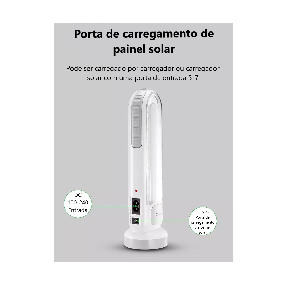 Lanterna led Recarregável 1300 mAh Portátil Emergência Bivol - 3