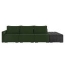 Ver imagem 6 de Sofá Ilha 3 Lugares Living 342cm Modulado Sala Lary Veludo Verde/pu Pto K01 - D'Rossi