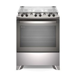 Fogão 5 Bocas Electrolux Efficient com Mesa Inox Perfectcook e Vaporbake (fe5ic) Cinza Bivolt - 1