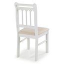 Ver imagem 2 de Conjunto Sala de Jantar Madeira Maciça 4 Cadeiras Branco e Mel