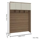 Ver imagem 3 de Guarda Roupa Modulado Ponte 163cm 04 Portas 245cm Alt Setiba