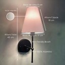 Ver imagem 3 de Kit 2 Arandelas de Parede Clássica Preto com Interruptor Cúpula Branco Ref 05 Lâmpada Branco Quente