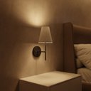 Ver imagem 2 de Kit 2 Arandelas de Parede Clássica Preto com Interruptor Cúpula Branco Ref 05 Lâmpada Branco Quente