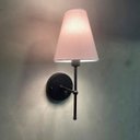 Ver imagem 4 de Kit 2 Arandelas de Parede Clássica Preto com Interruptor Cúpula Branco Ref 05 Lâmpada Branco Quente