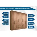 Ver imagem 5 de Guarda Roupa Casal 8 Portas e 6 Gavetas Master 8.6 Branco - Santos Andirá