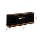 Ver imagem 3 de Rack para Sala 2 Portas 1 Gaveta e Nicho Central 2037 Manchester - Preto/imbuia Glazer