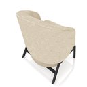 Ver mais imagens de Kit 2 Poltronas Decorativa Sala de Estar Kenya Pés em Ferro Bouclê Preto/bege G33 - Gran Belo