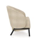 Ver imagem 7 de Kit 2 Poltronas Decorativa Sala de Estar Kenya Pés em Ferro Bouclê Preto/bege G33 - Gran Belo