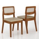 Ver imagem 5 de Mesa com 4 Cadeiras Redonda C/vidro Santorini Fre/pto/cor. Bege - M.a Freijó/preto/corino Bege