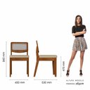 Ver imagem 7 de Mesa com 4 Cadeiras Redonda C/vidro Santorini Fre/pto/cor. Bege - M.a Freijó/preto/corino Bege