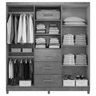 Guarda-Roupa Casal 6 Portas 3 Gavetas Londrina Espresso Móveis - 2