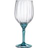 Jg 6pç Taça Vinho Bormioli Rocco Florian Pé Azul Vidro 530ml 22x9x9cm - 1