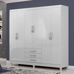 Guarda Roupa Casal 6 Portas 3 Gavetas Toledo Espresso Móveis - 1
