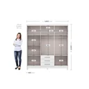 Ver imagem 2 de Guarda Roupa Casal 6 Portas 3 Gavetas Toledo Espresso Móveis