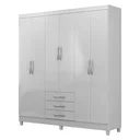 Ver imagem 3 de Guarda Roupa Casal 6 Portas 3 Gavetas Toledo Espresso Móveis