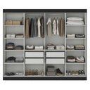 Ver imagem 4 de Guarda Roupa Casal 100% MDF 8 Portas e 4 Gavetas Albert Preto