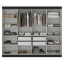 Ver imagem 4 de Guarda Roupa Casal 100% MDF 8 Portas e 4 Gavetas Albert Preto