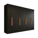 Ver imagem 2 de Guarda Roupa Casal 100% MDF 8 Portas e 4 Gavetas Albert Preto