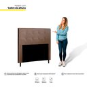 Ver imagem 3 de Cabeceira Cama Box Casal King Luna 193cm Corano Marrom - Abmaza